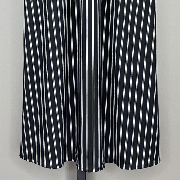 Max Mara Dress Womens Medium black stripe Vada midi designer casual leisure - Picture 3 of 8